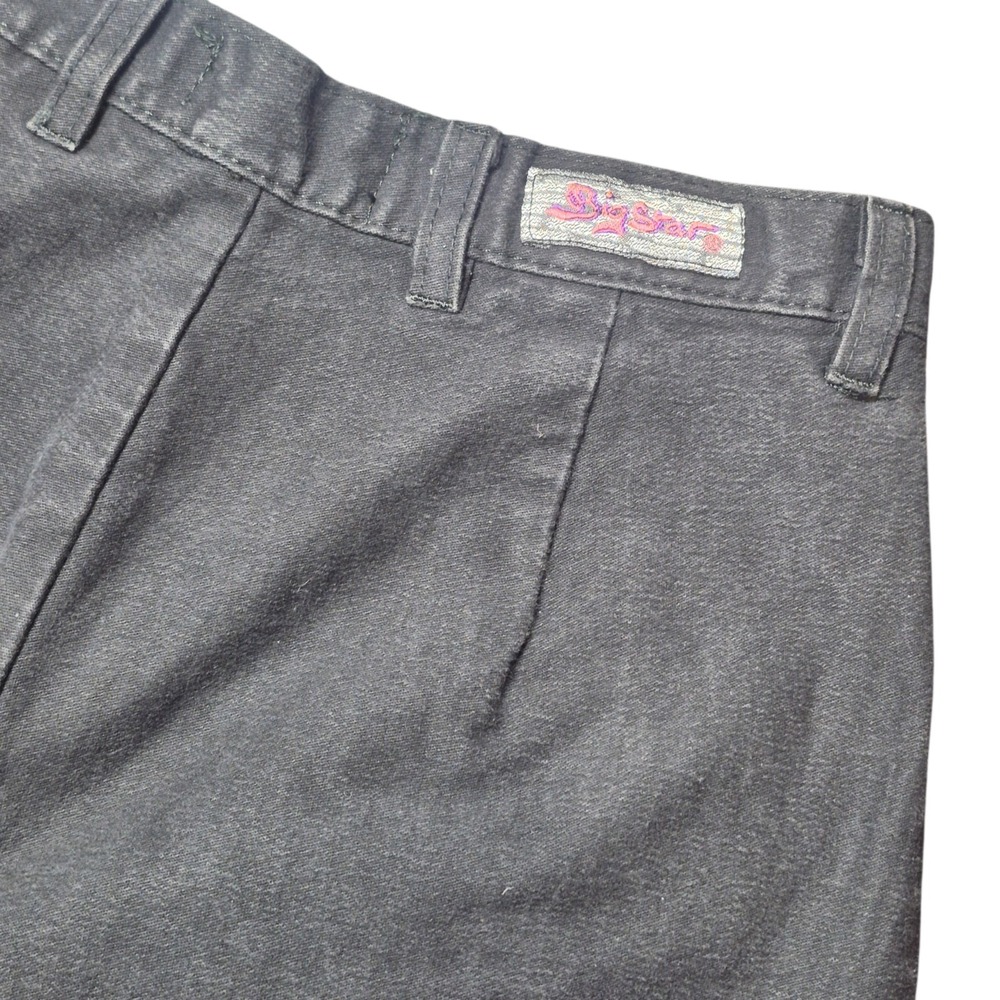 VTG Big Star Womens (M) 36 Made in France 90s Stirrup Jeans Black High Rise‎